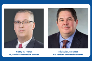 headshots of two commercial bankers