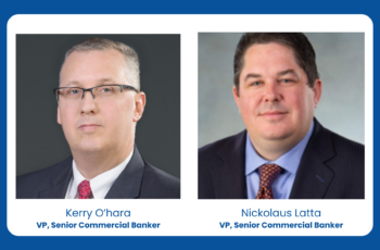 headshots of two commercial bankers